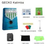 Price and Buy Gecko Kalimba 17-Key Thumb Piano Model K17MC-BL Blue - Image 6