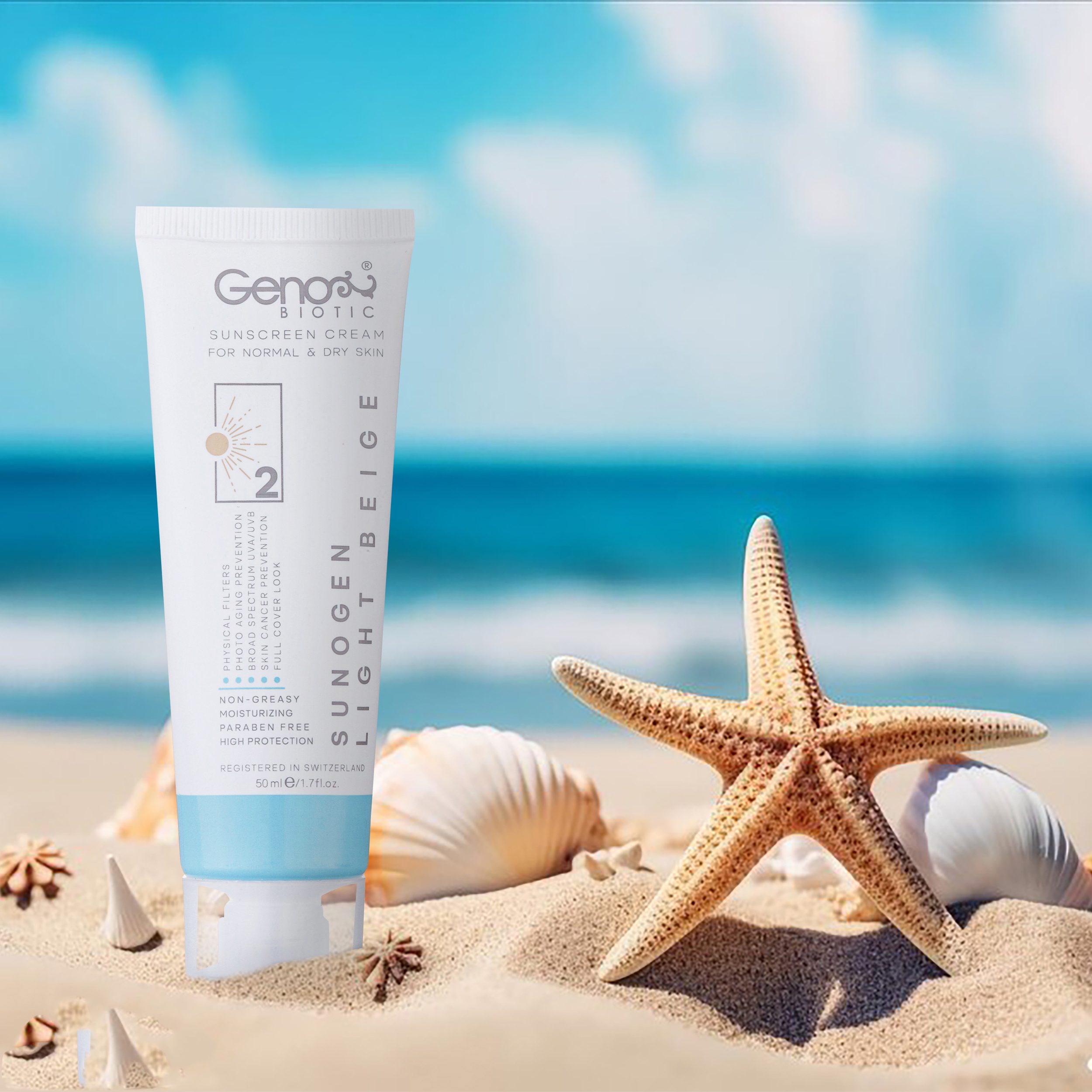 Price and Buy Geno Biotic Tinted Sunscreen Cream Suitable for Normal to Dry Skin – Light Beige Color, SPF50 (pack of 2)_69028ee8bb387.jpeg Price and Buy Geno Biotic Tinted Sunscreen Cream Suitable for Normal to Dry Skin – Light Beige Color, SPF50 (pack of 2) - Image 3