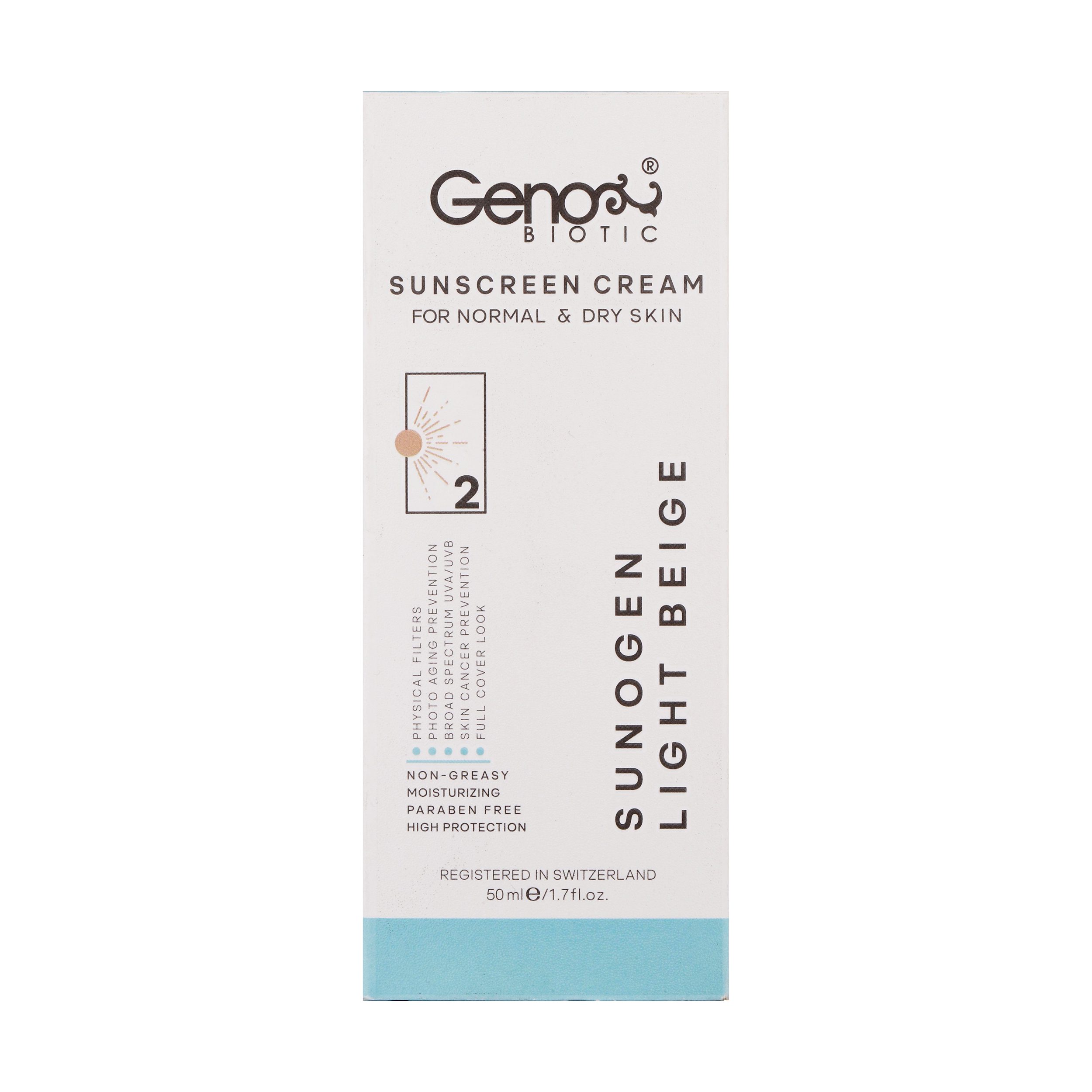 Price and Buy Geno Biotic Tinted Sunscreen Cream Suitable for Normal to Dry Skin – Light Beige Color, SPF50 (pack of 2)_69028ef3d8d95.jpeg Price and Buy Geno Biotic Tinted Sunscreen Cream Suitable for Normal to Dry Skin – Light Beige Color, SPF50 (pack of 2) - Image 5