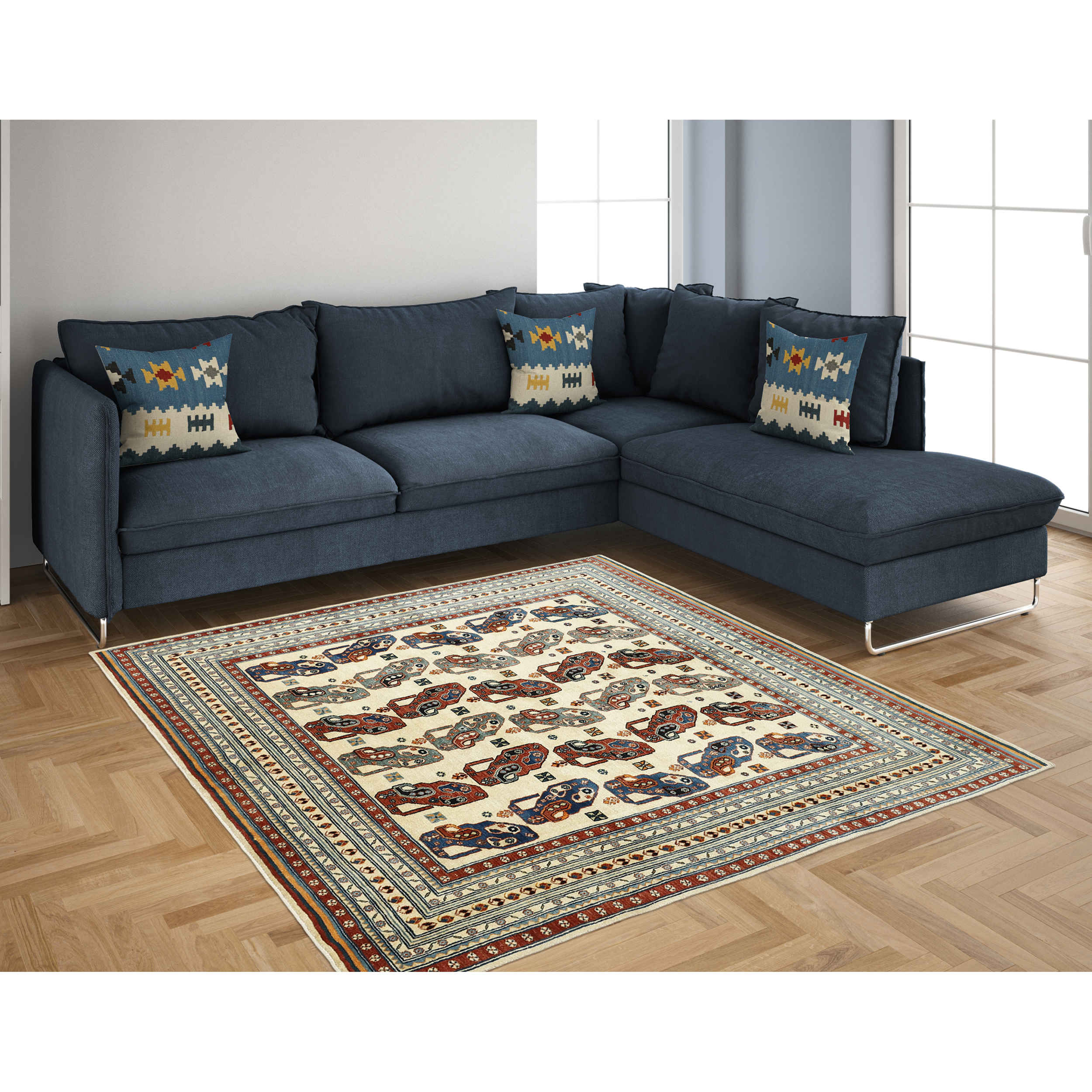 Price and Buy Genuine Genuine Persian Gabbeh Wool Rug Handwoven Bordered - Image 3