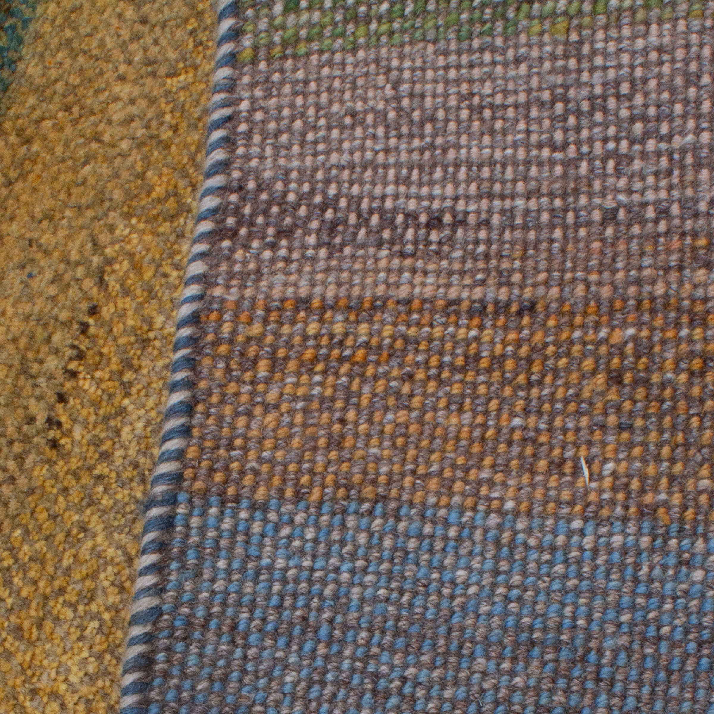 Price and Buy Genuine Genuine Persian Gabbeh Wool Rug Handwoven Striped Green - Image 4