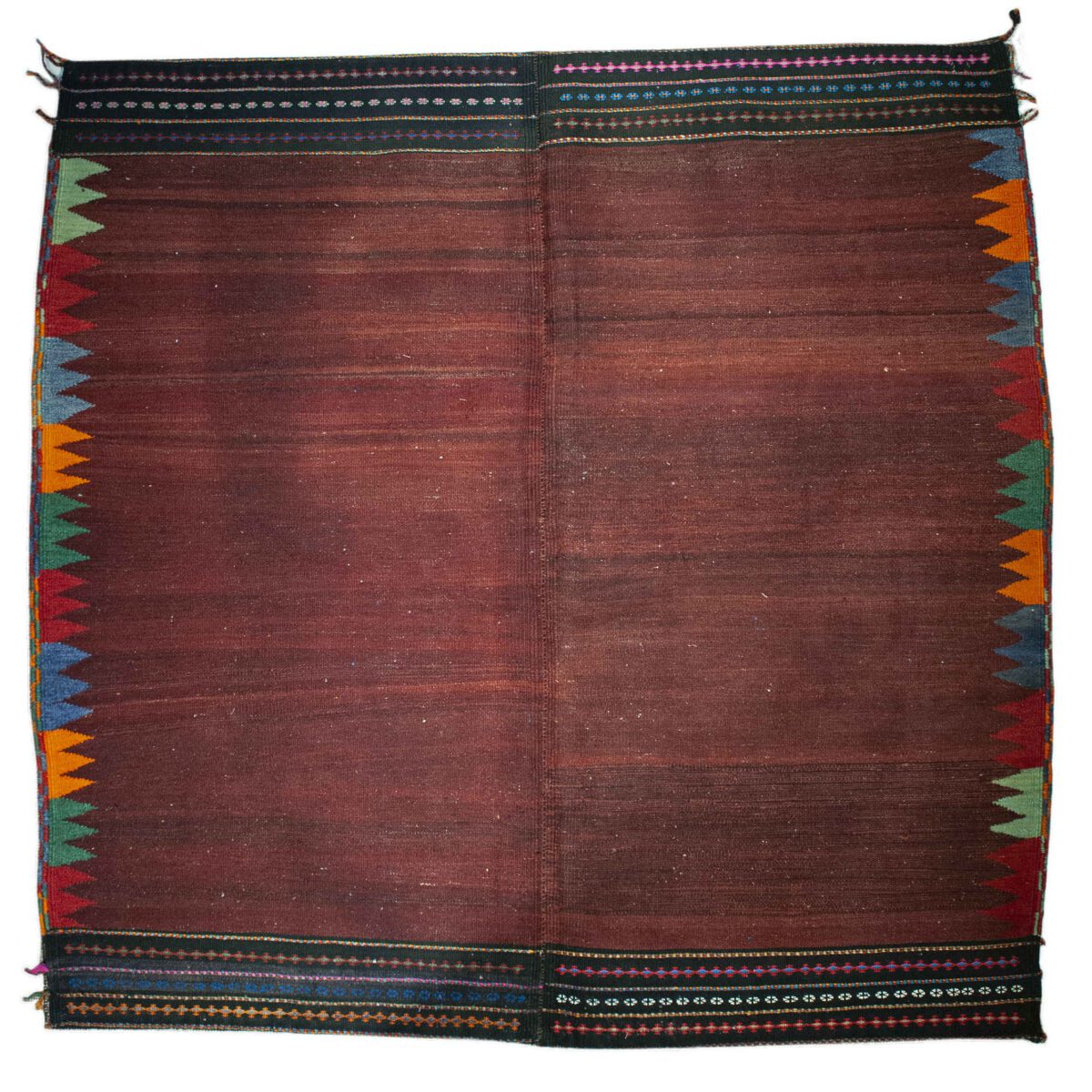 Price and Buy Genuine Persian Cotton Kilim Rug Handwoven in Kerman Crimson