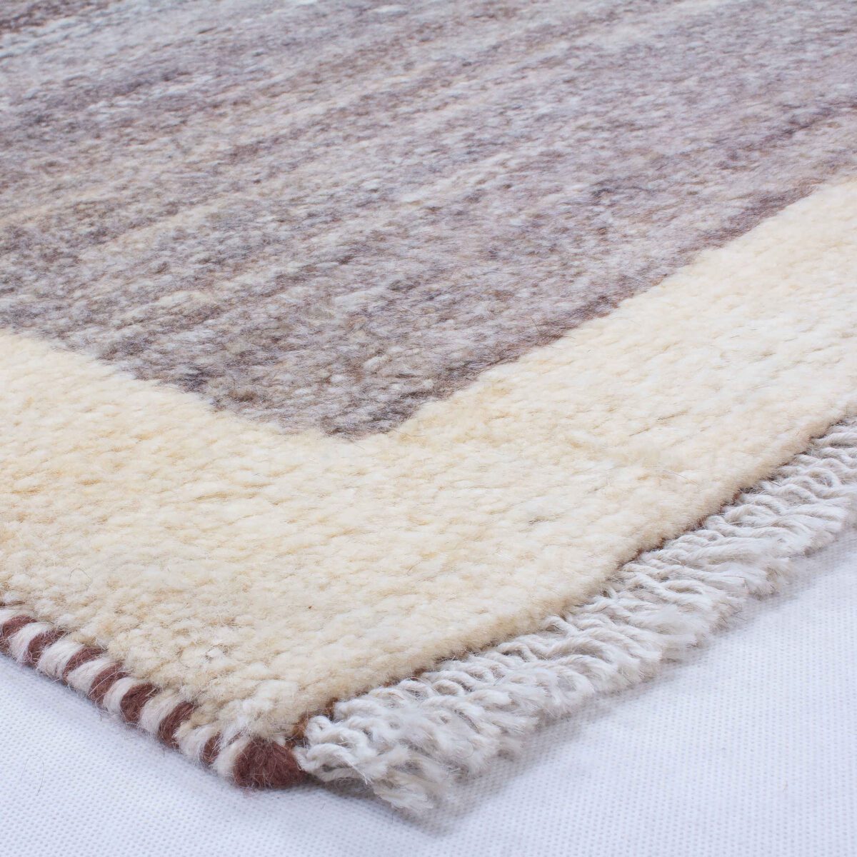 Price and Buy Genuine Persian Gabbeh Wool Rug Handwoven Bordered Brown - Image 5