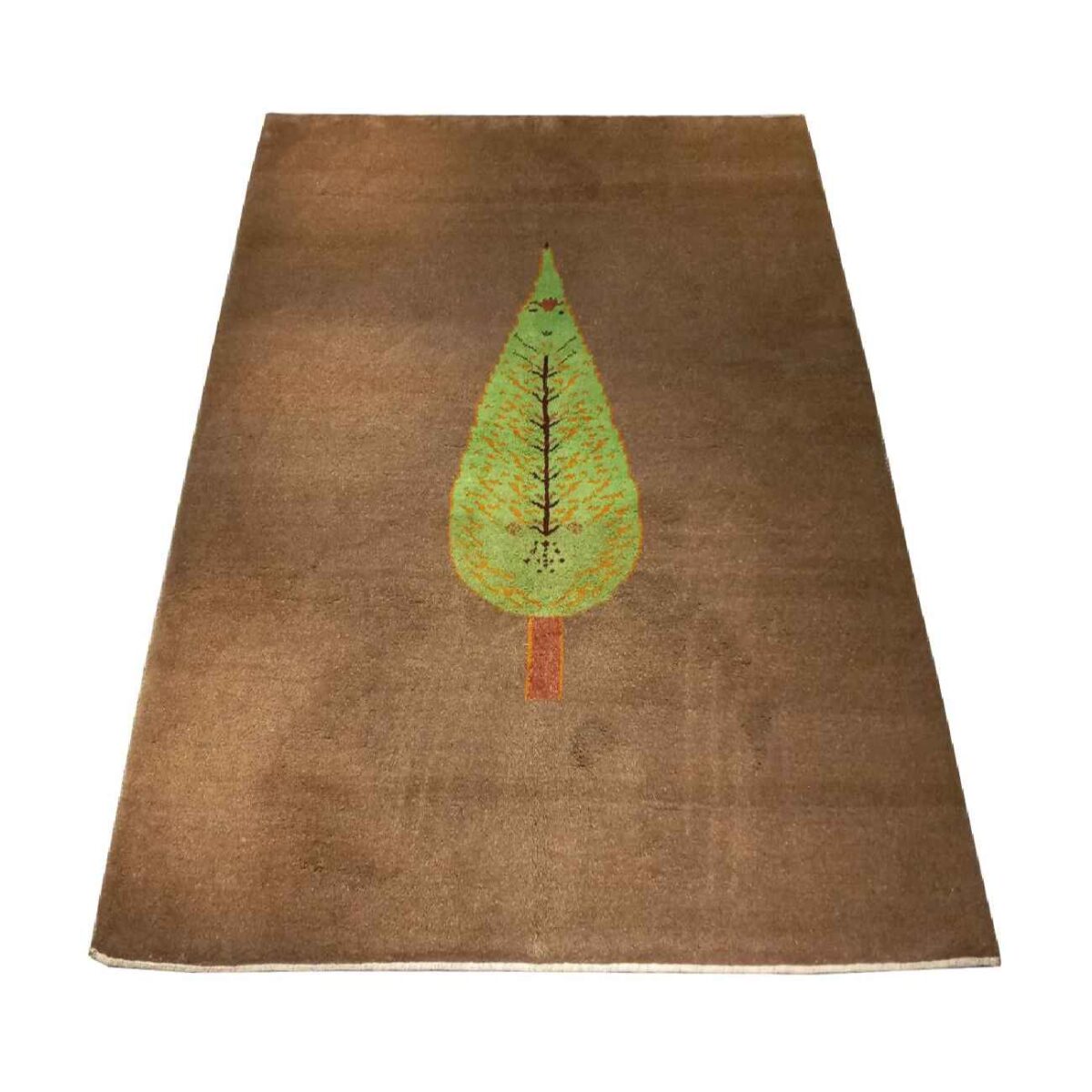 Price and Buy Genuine Persian Gabbeh Wool Rug Handwoven Brown Tree - Image 6