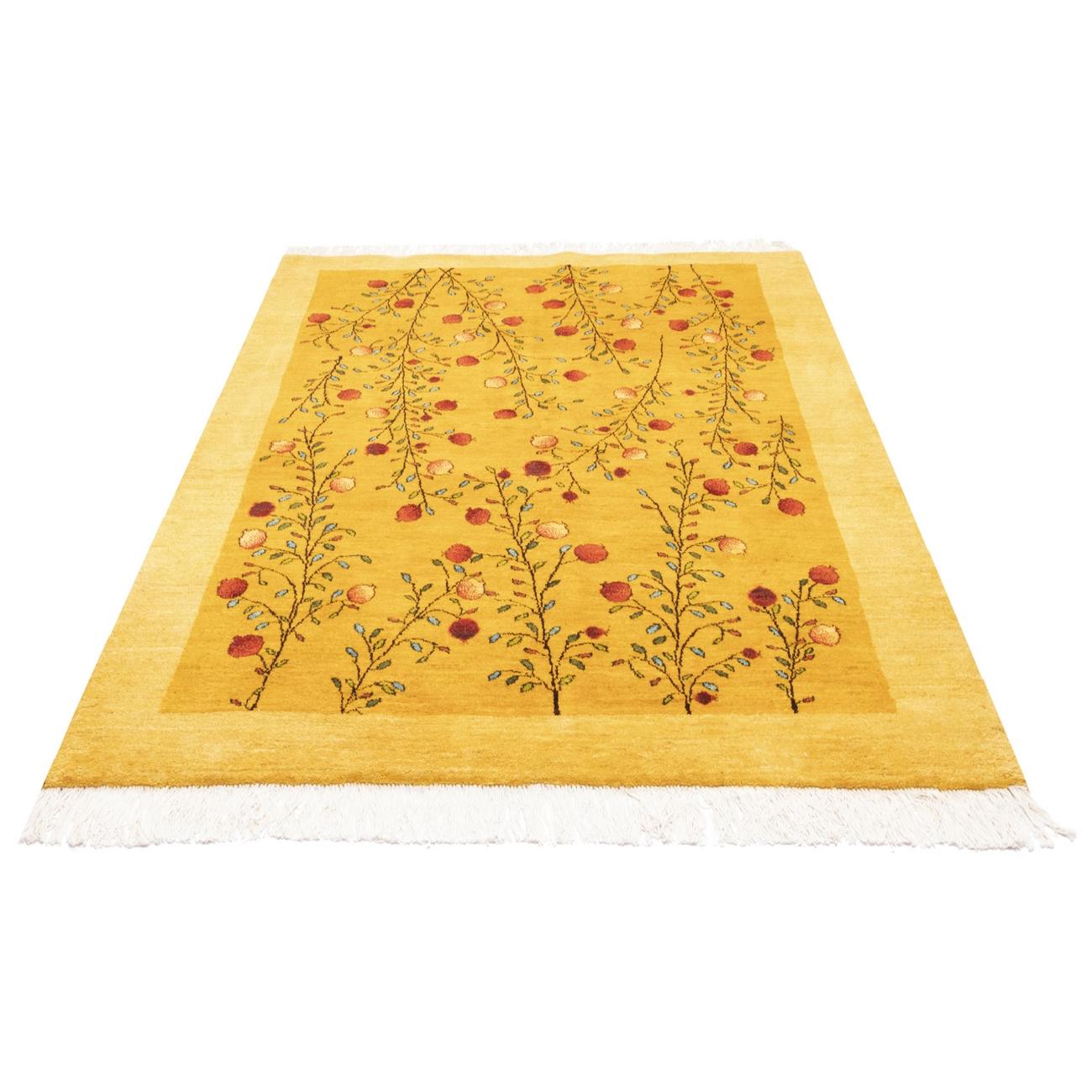 Price and Buy Genuine Persian Gabbeh Wool Rug Handwoven in Fars Floral Yellow - Image 7