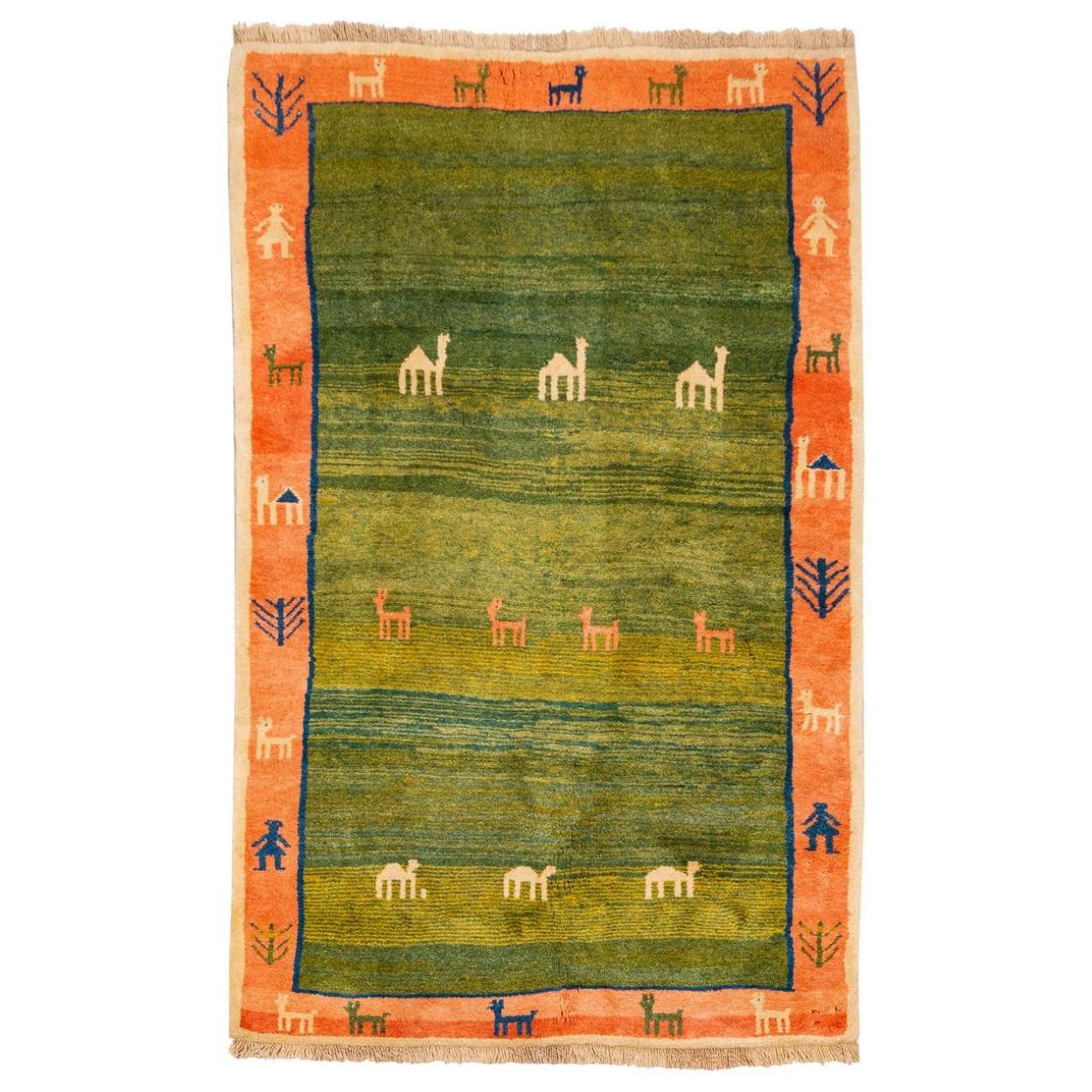Price and Buy Genuine Persian Gabbeh Wool Rug Handwoven in Fars Geometric