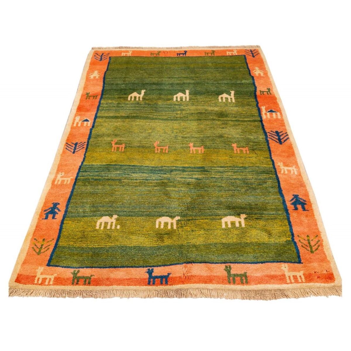 Price and Buy Genuine Persian Gabbeh Wool Rug Handwoven in Fars Geometric - Image 9