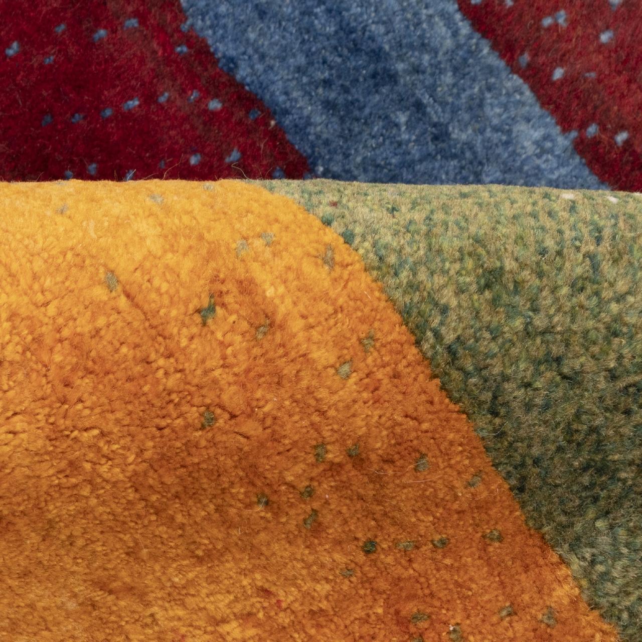 Price and Buy Genuine Persian Gabbeh Wool Rug Handwoven in Fars Striped - Image 9