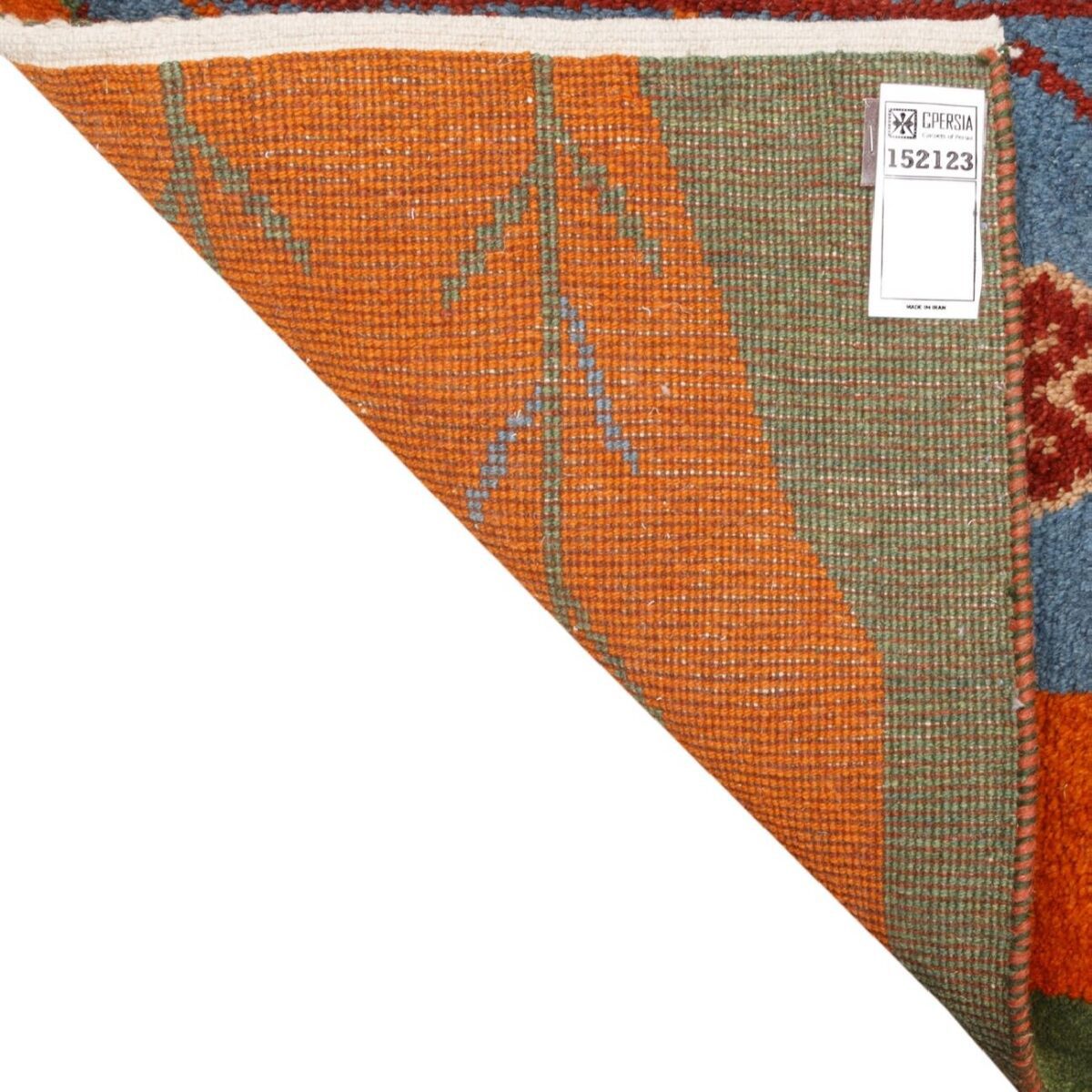 Price and Buy Genuine Persian Gabbeh Wool Rug Handwoven  in Shiraz Floral Blue - Image 5