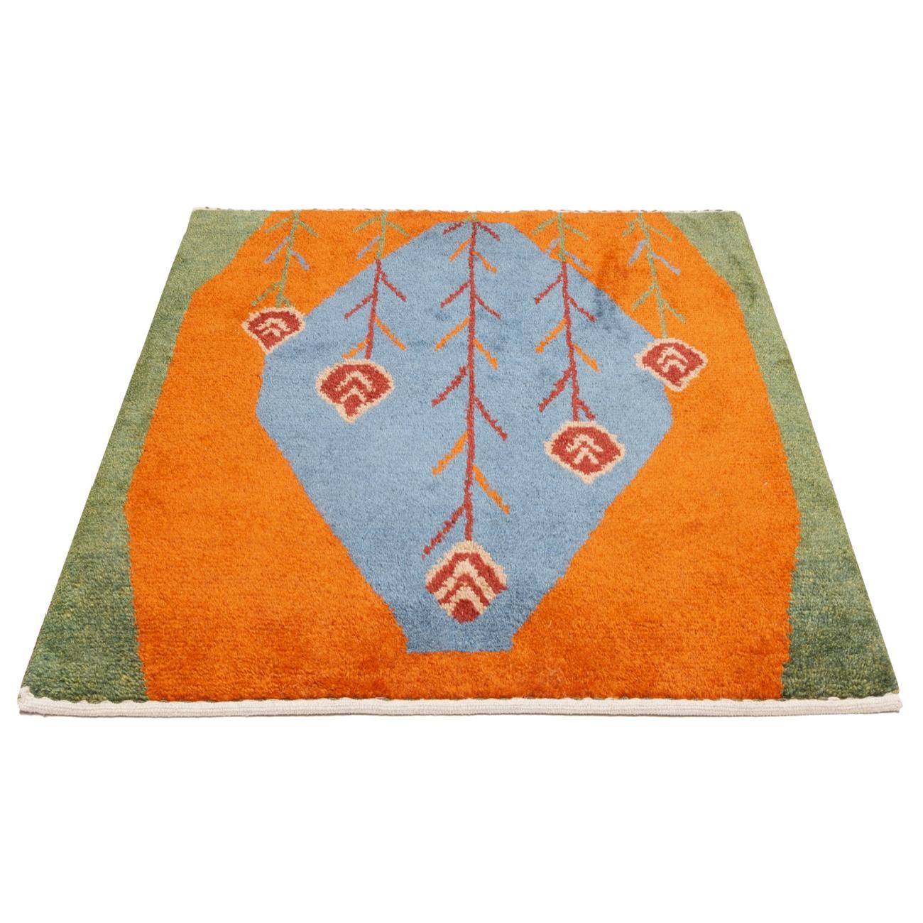 Price and Buy Genuine Persian Gabbeh Wool Rug Handwoven  in Shiraz Floral Blue - Image 7