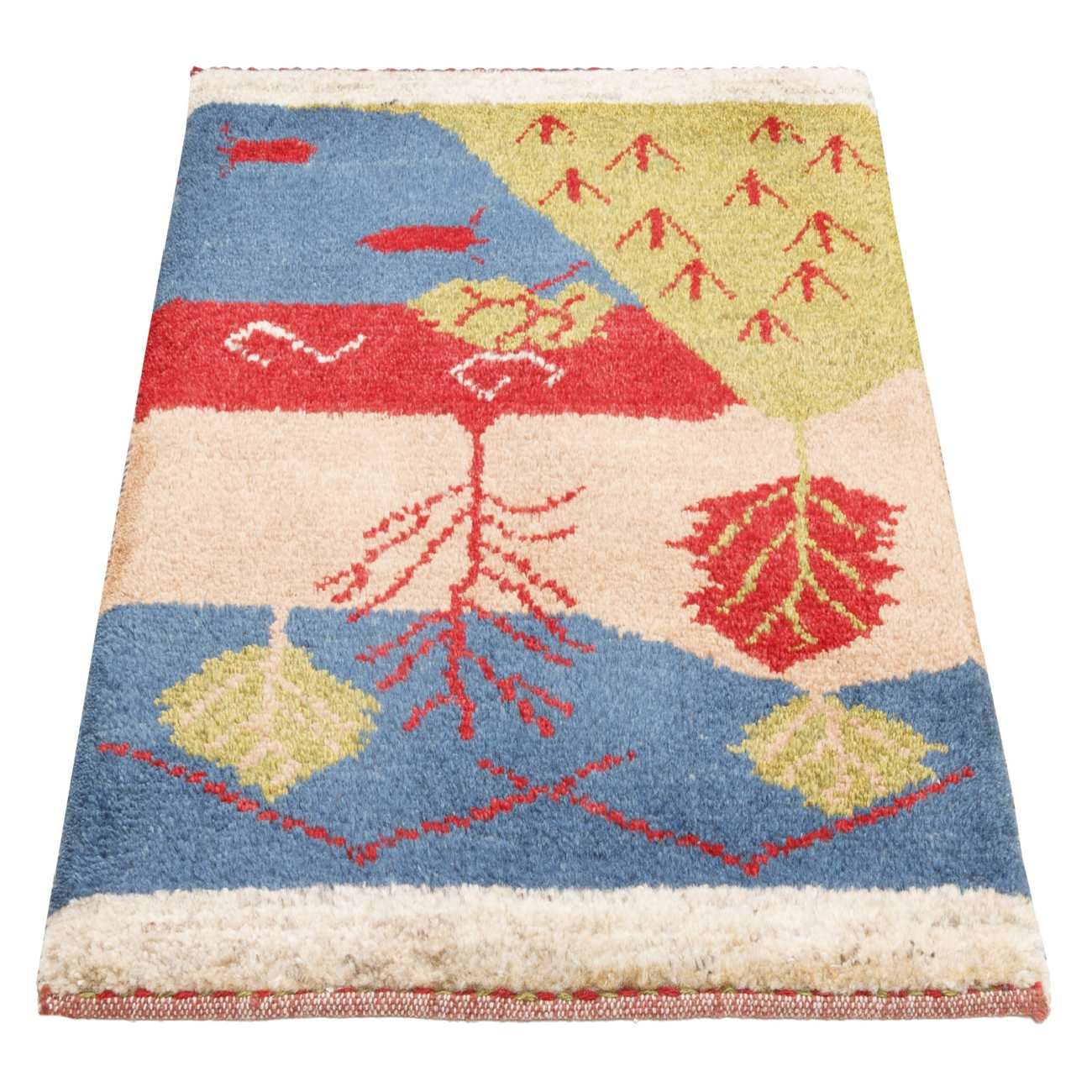Price and Buy Genuine Persian Gabbeh Wool Rug Handwoven in Shiraz Tree Motifs - Image 7