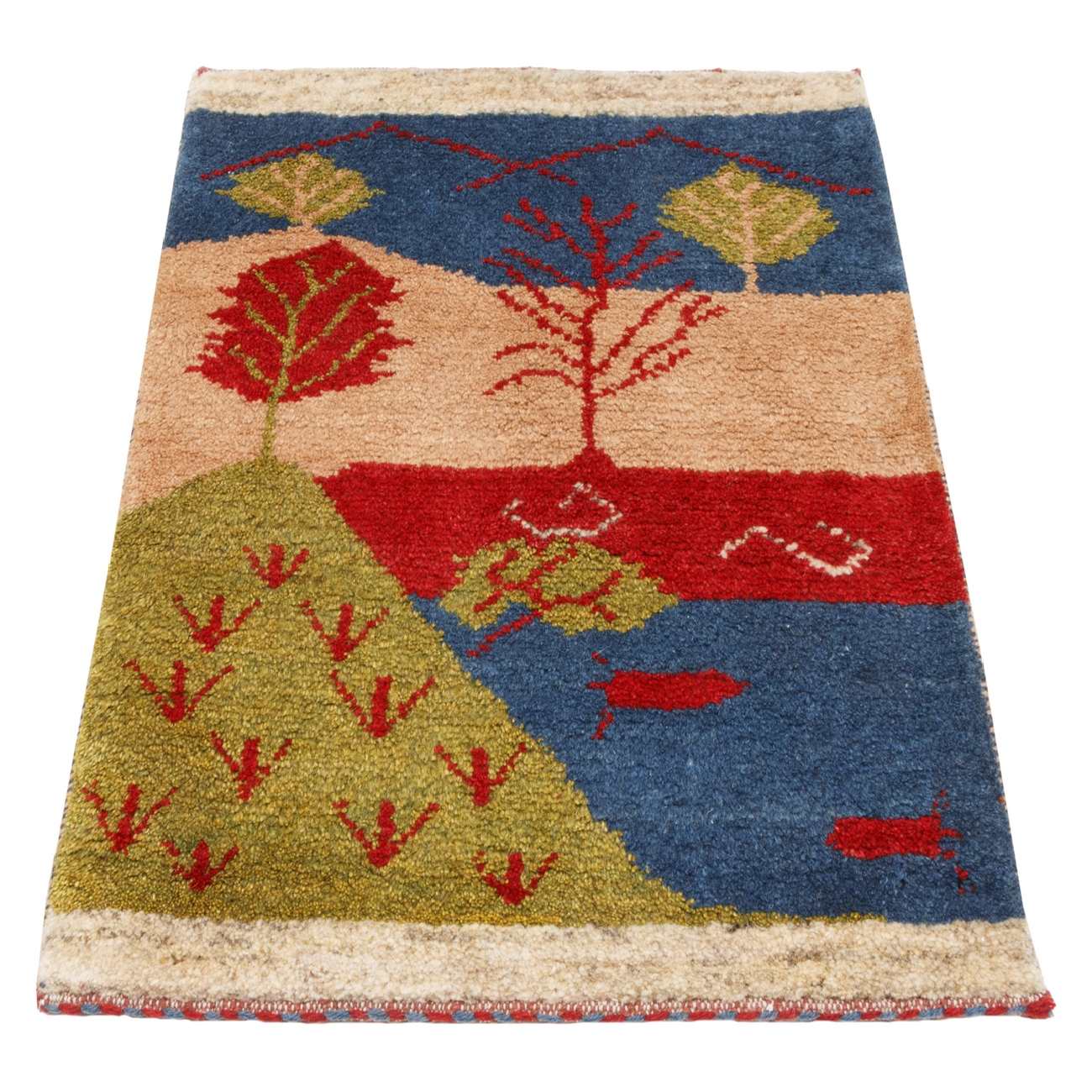 Price and Buy Genuine Persian Gabbeh Wool Rug Handwoven in Shiraz Tree Motifs - Image 8