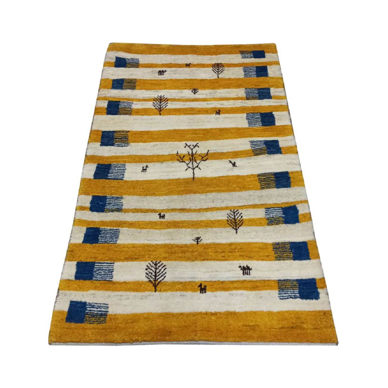 Price and Buy Genuine Persian Gabbeh Wool Rug Handwoven with Animal & Tree Motifs - Image 4
