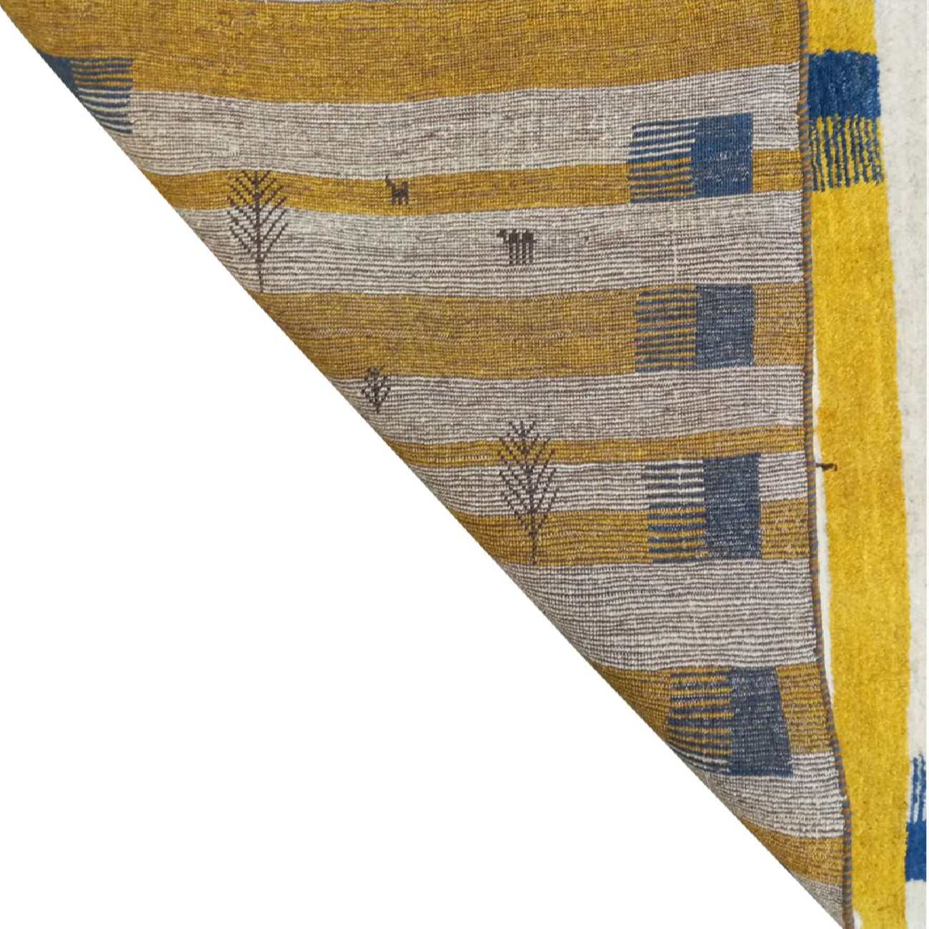 Price and Buy Genuine Persian Gabbeh Wool Rug Handwoven with Animal & Tree Motifs - Image 5