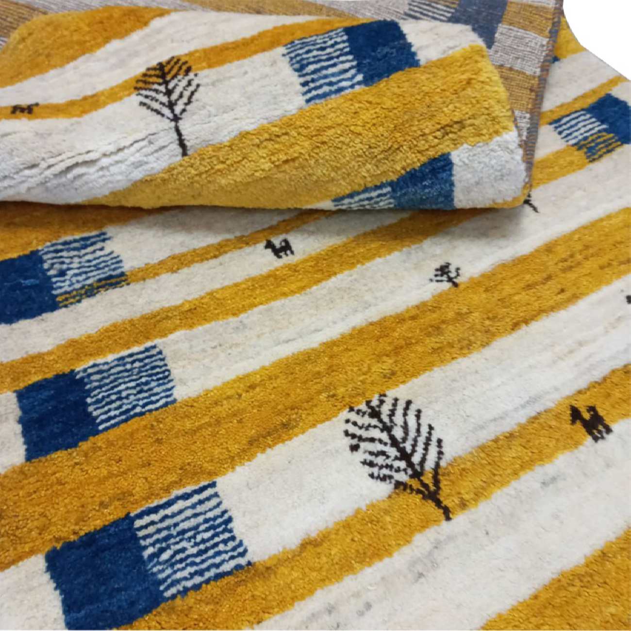 Price and Buy Genuine Persian Gabbeh Wool Rug Handwoven with Animal & Tree Motifs - Image 7