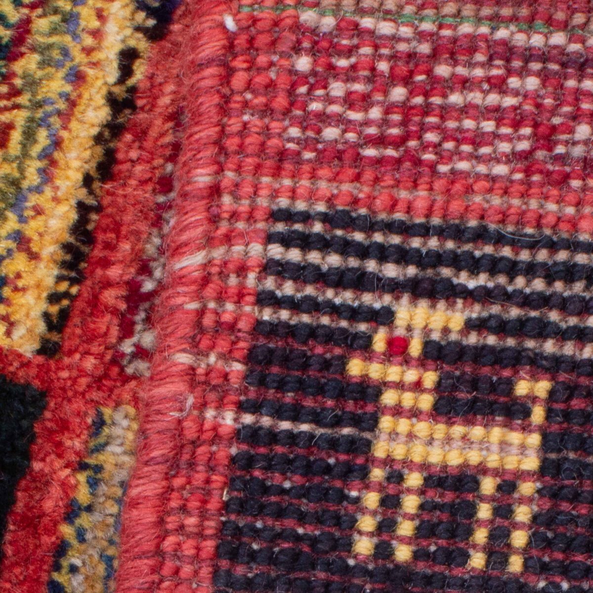 Price and Buy Genuine Persian Gabbeh Wool Rug Handwoven with Checkered Animal Motifs - Image 5