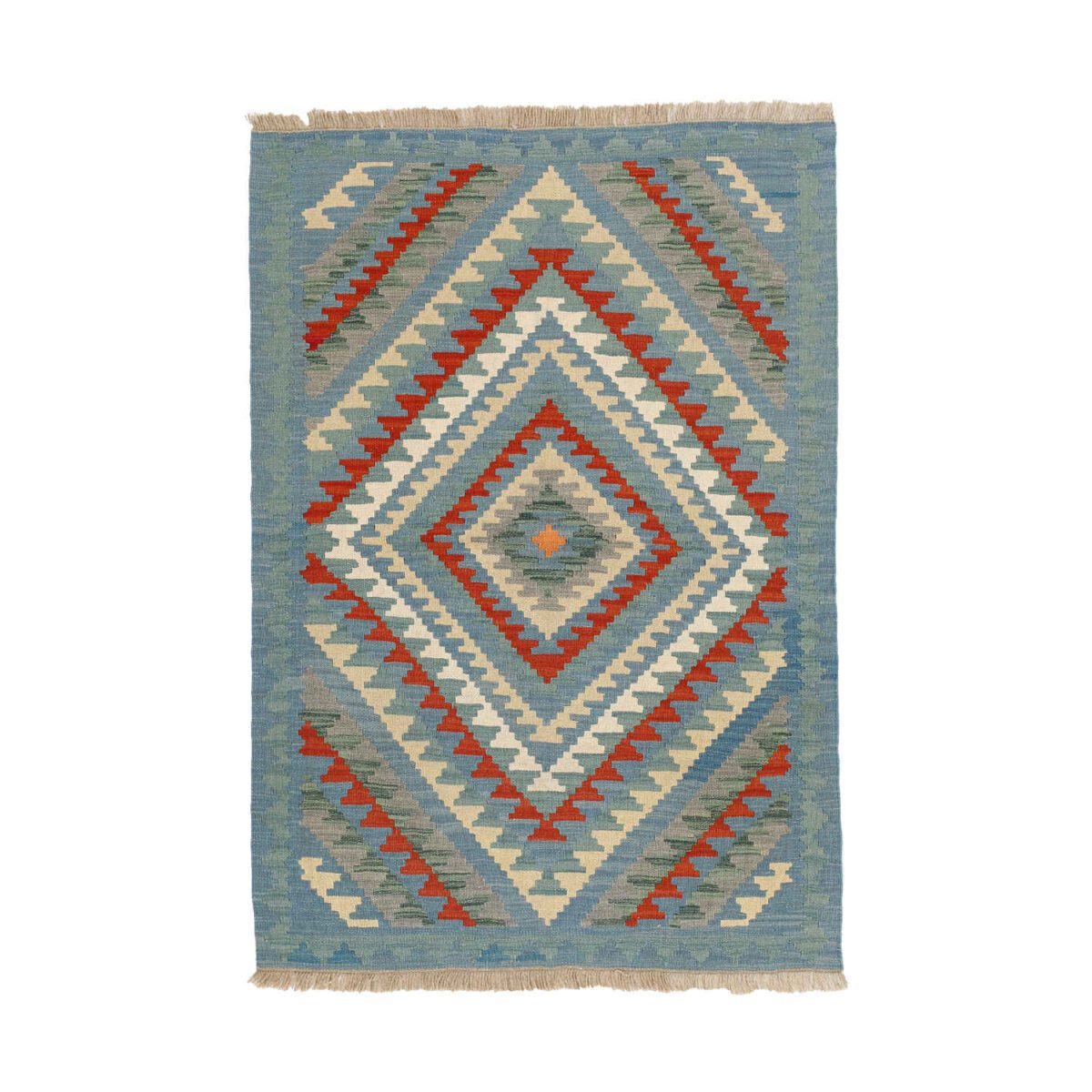 Price and Buy Genuine Persian Wool Kilim Rug Handwoven in Fars Qashqai Blue