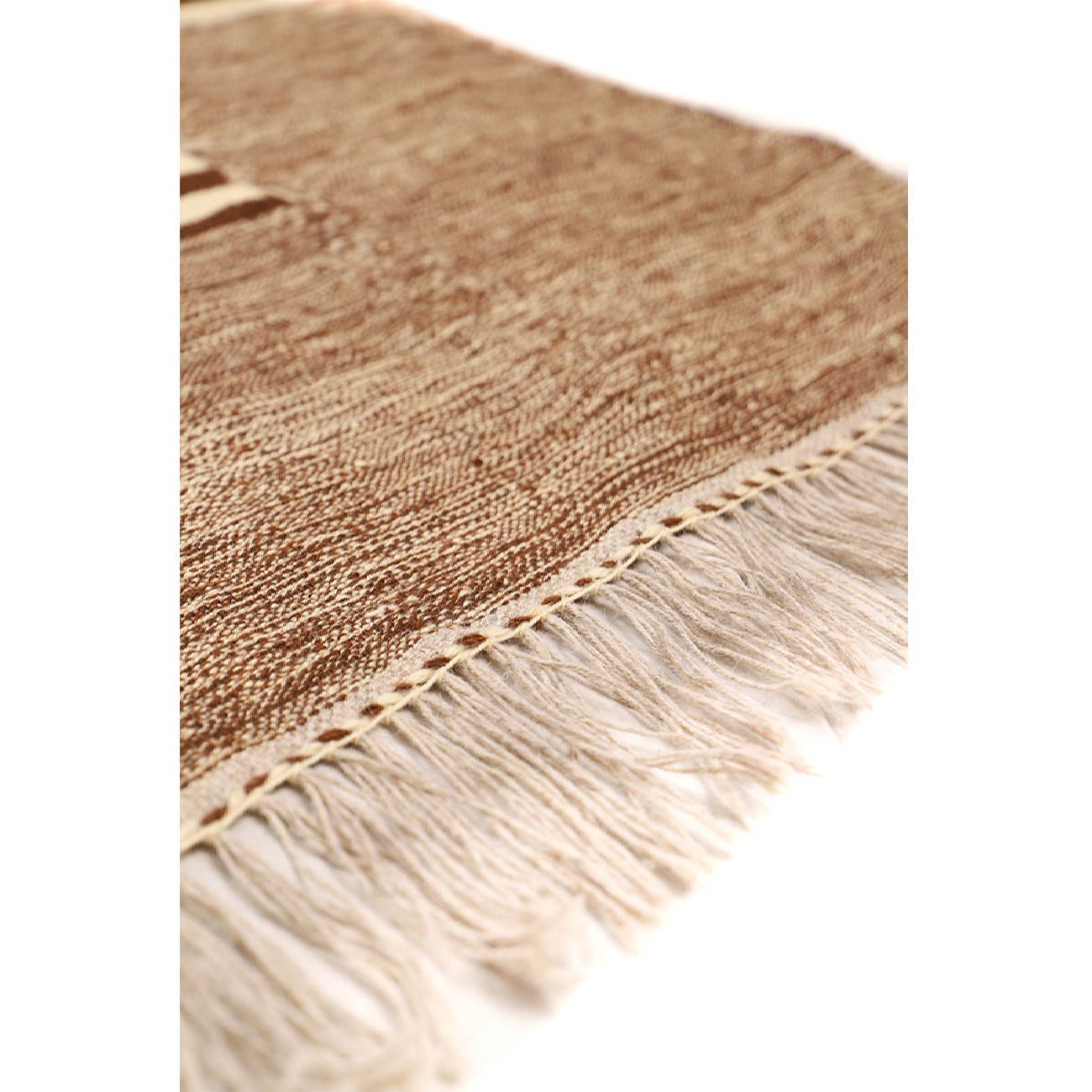 Price and Buy Genuine Persian Wool Kilim Rug Handwoven in Isfahan Striped Cream - Image 9