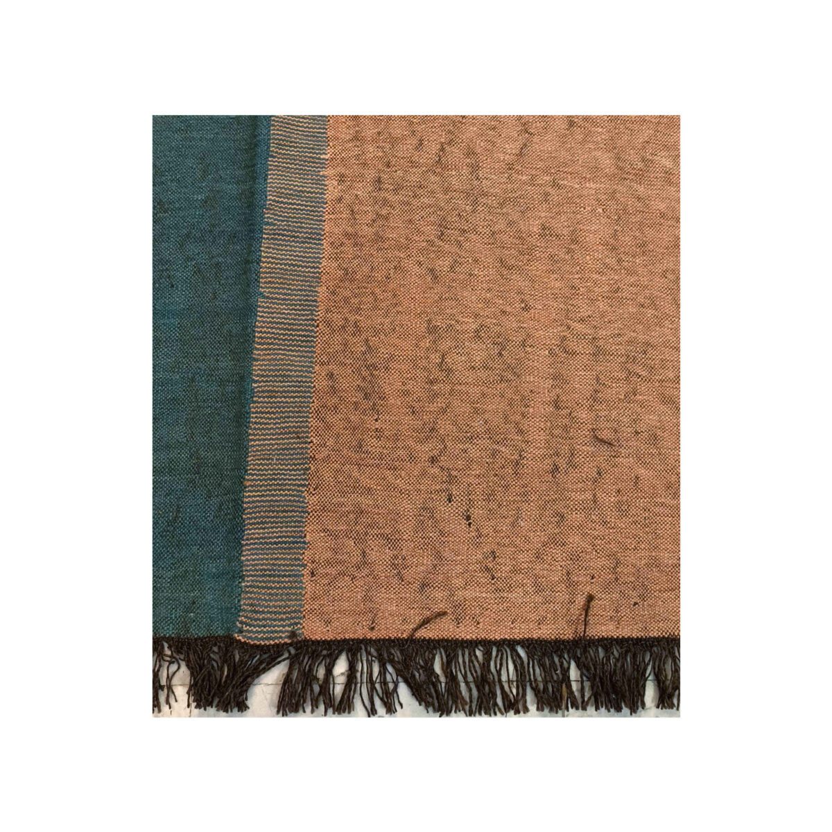 Price and Buy Genuine Persian Wool Kilim Rug Handwoven in Khorasan Green & Brown - Image 3