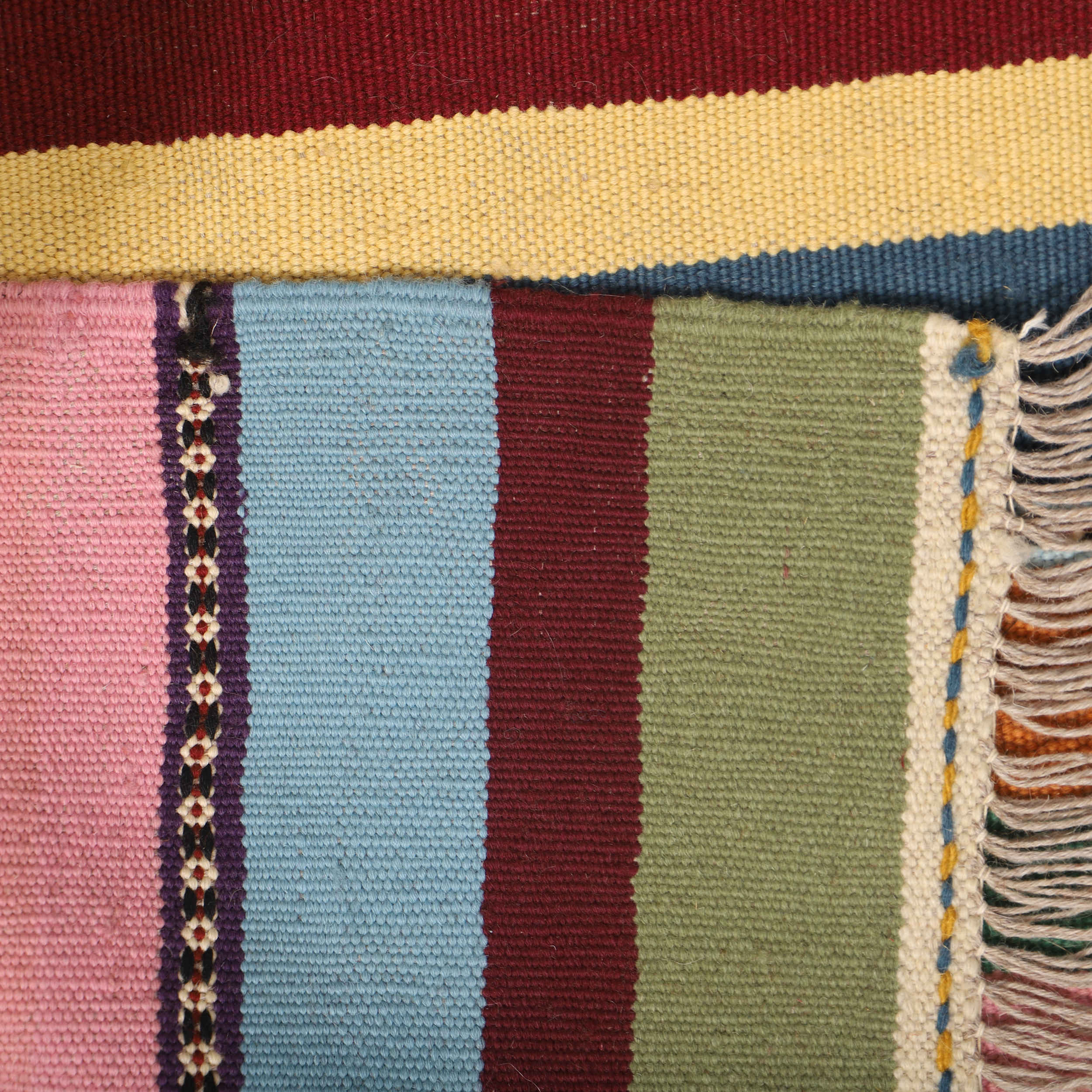 Price and Buy Genuine Persian Wool Kilim Rug Handwoven Striped - Image 4