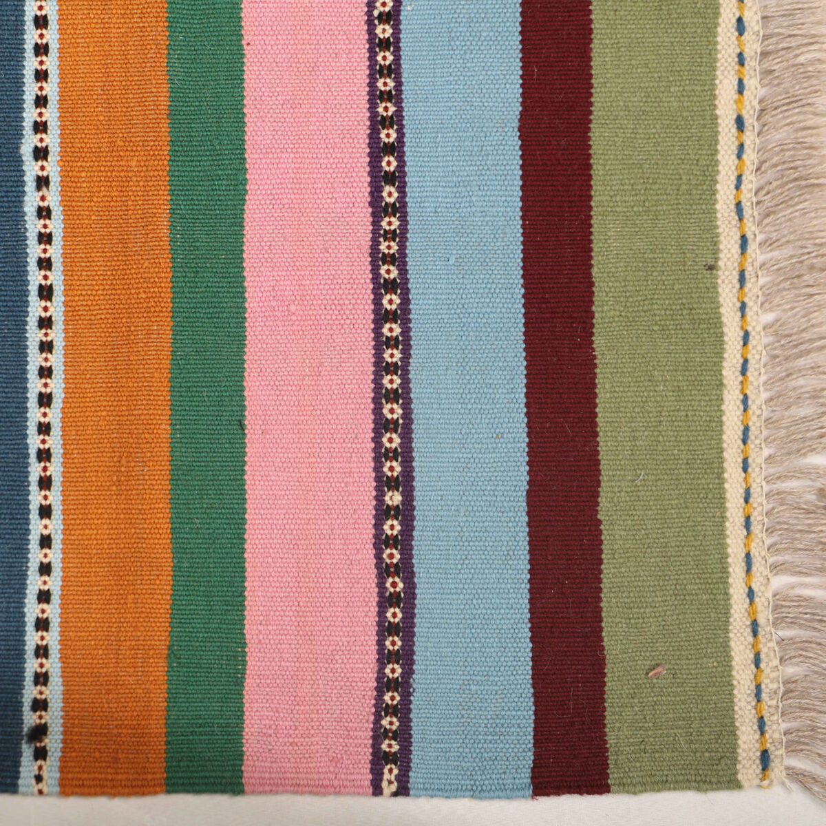 Price and Buy Genuine Persian Wool Kilim Rug Handwoven Striped - Image 5
