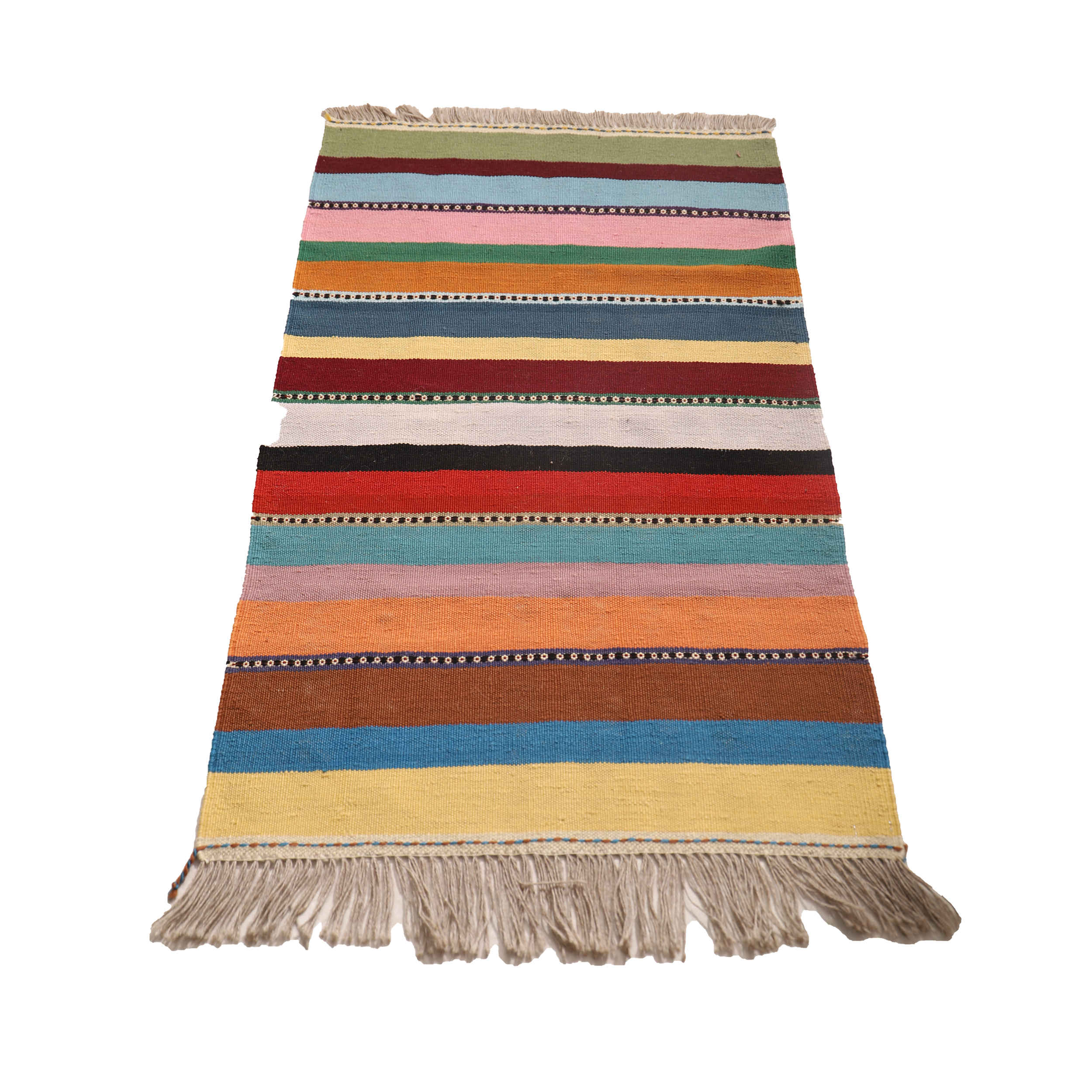 Price and Buy Genuine Persian Wool Kilim Rug Handwoven Striped - Image 6