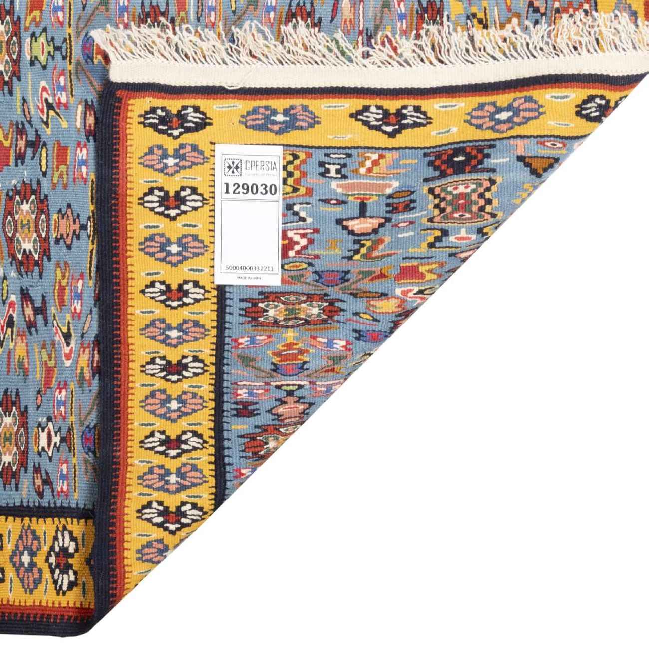 Price and Buy Genuine Persian Wool Kilim Runner Rug Handwoven in Sanandaj Blue - Image 5
