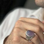 Price and Buy Genuine Persian Yemeni Aqeeq Silver Ring for Men – Handcrafted Yemeni Agate Stone - Image 5