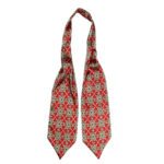 Price and Buy Geometric Ascot tie – Classic & Formal Style Suitable for Men & Every Season in Red