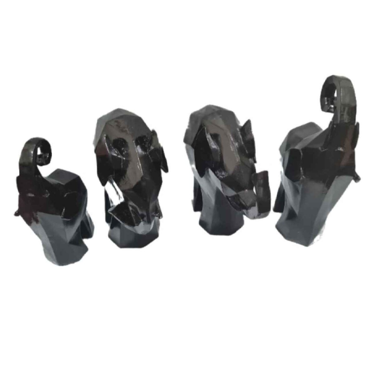 Price and Buy Geometric Black Mammoth Cubism Figurine – Handmade Art