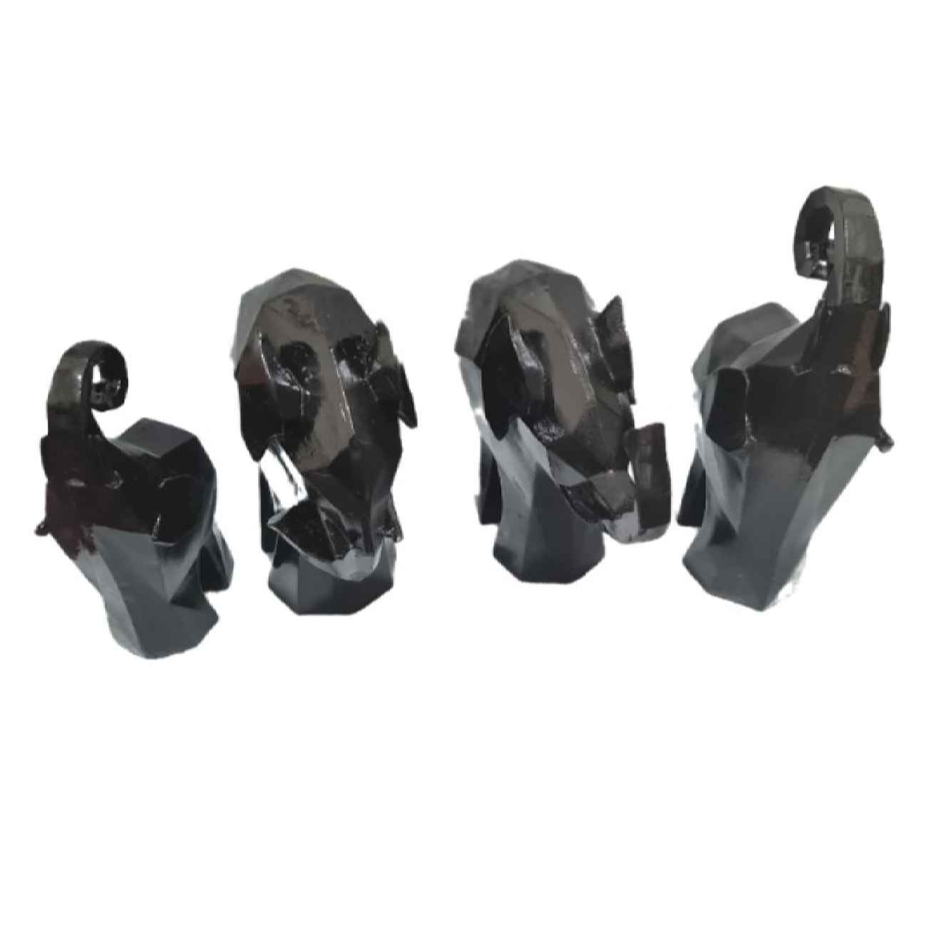 Price and Buy Geometric Black Mammoth Cubism Figurine – Handmade Art