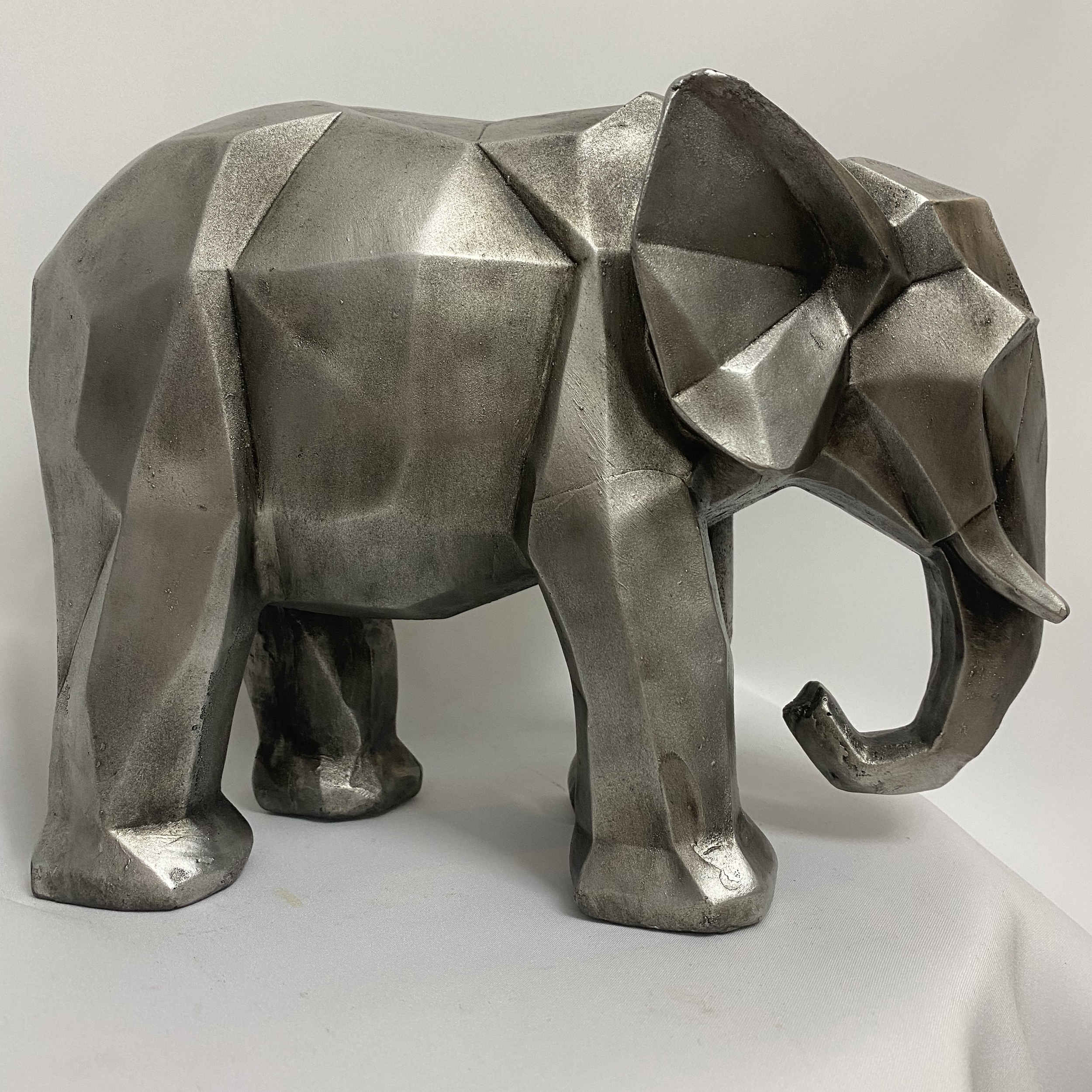 Price and Buy Geometric Elephant Figurine Animal Sculpture for Artisan - Image 3