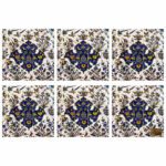 Price and Buy Geometric & Nature-Inspired Placemat – Bird & Flower Pattern (Set of 6)