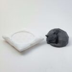 Price and Buy Geometric Sleeping Black Cat Cubism Figurine – Modern Art for Cat Lovers - Image 4
