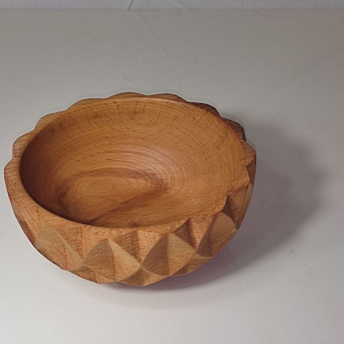 Price and Buy Geometric Wooden Bowl Handctafted Made of Beech Wood - Image 3