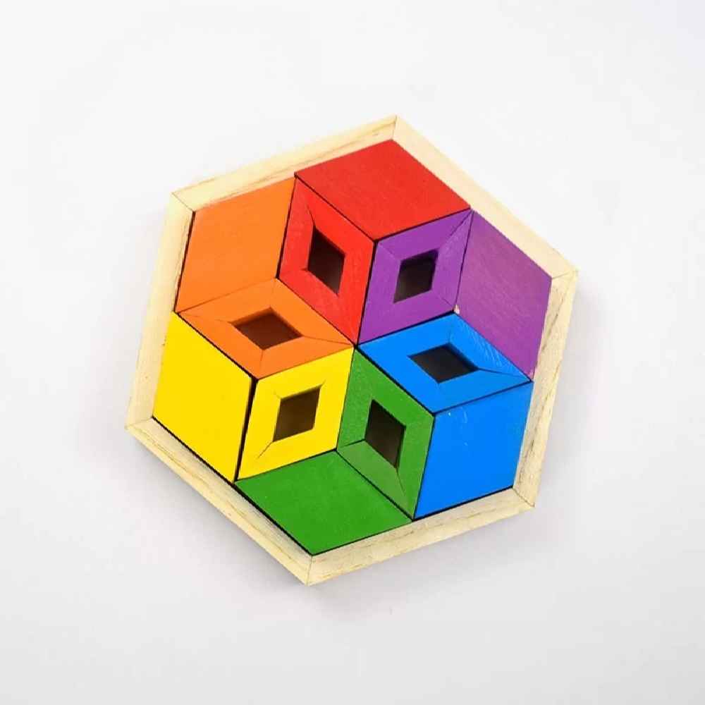 Price and Buy Geometric Wooden Brain Teaser Puzzle – Fun Educational Toy