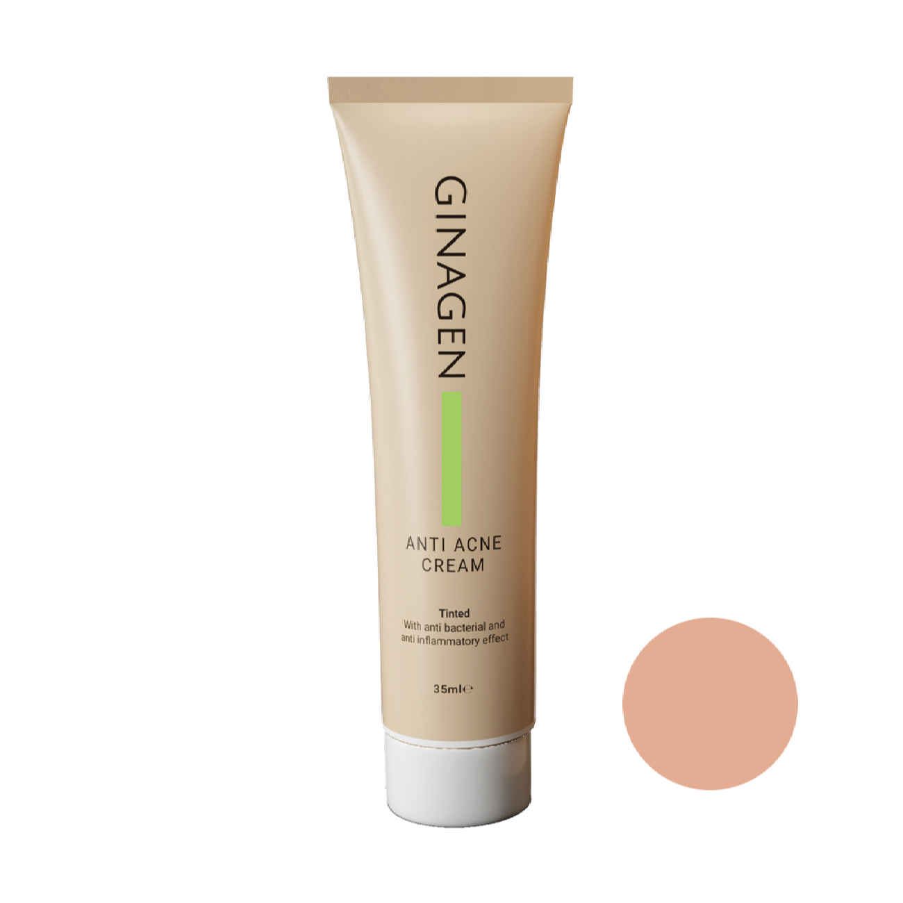 Price and Buy Ginagen Tinted Anti Acne Cream 35 ml – Light Beige – with Anti Bacterial Effect