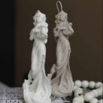 Price and Buy Girl with Harp Candle – Aesthetic Gift for Music Lovers