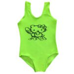 Price and Buy Girls’ Neon Green Hello Kitty Swimsuit – Bright Fun & Ready for Summer