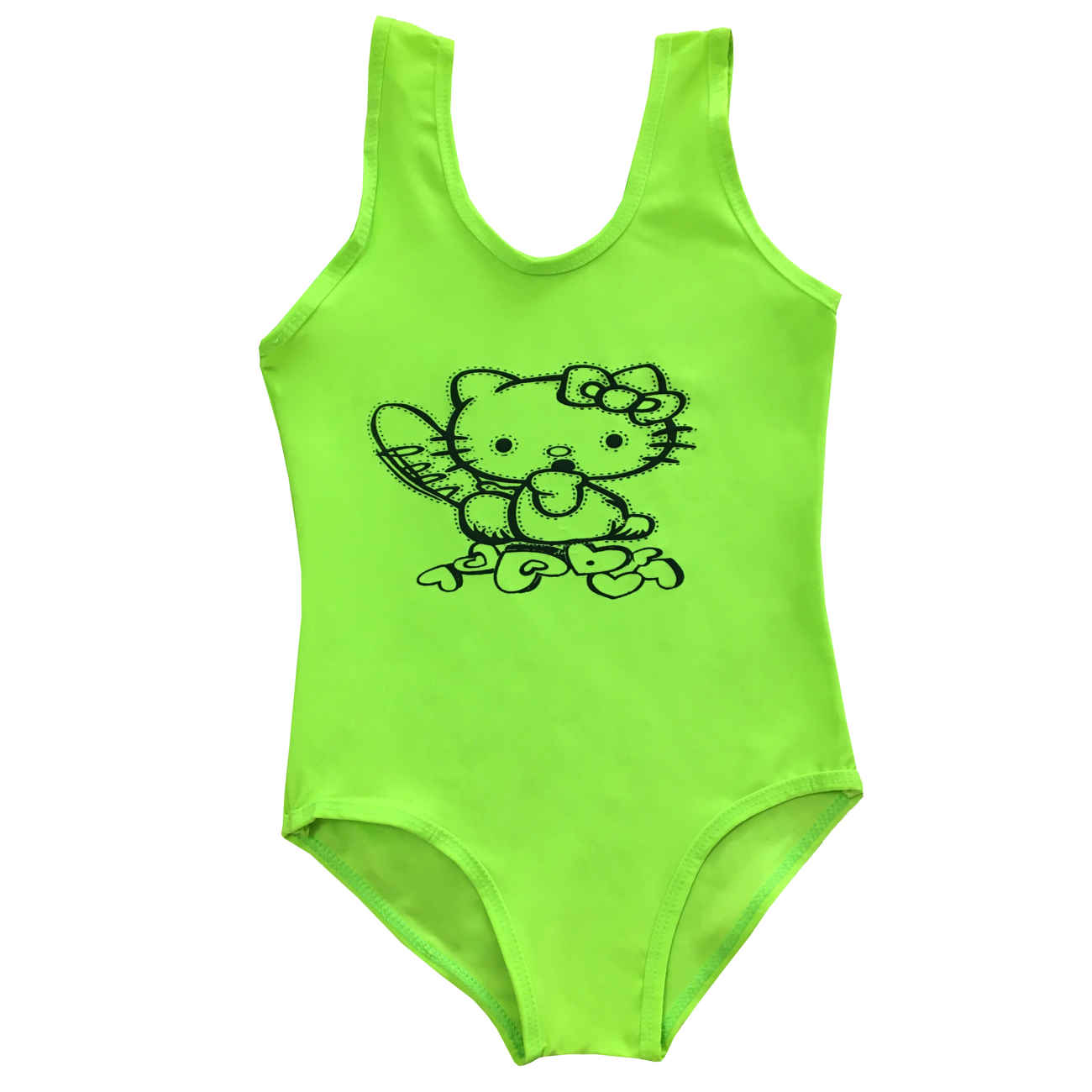 Price and Buy Girls’ Neon Green Hello Kitty Swimsuit – Bright Fun & Ready for Summer