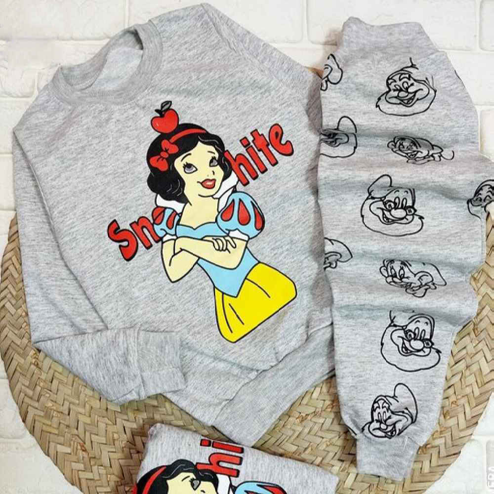Price and Buy Girls’ Sweatshirt & pants Set with Snow White Gray_68fec0c9a5557.jpeg Price and Buy Girls’ Sweatshirt & pants Set with Snow White Gray - Image 1