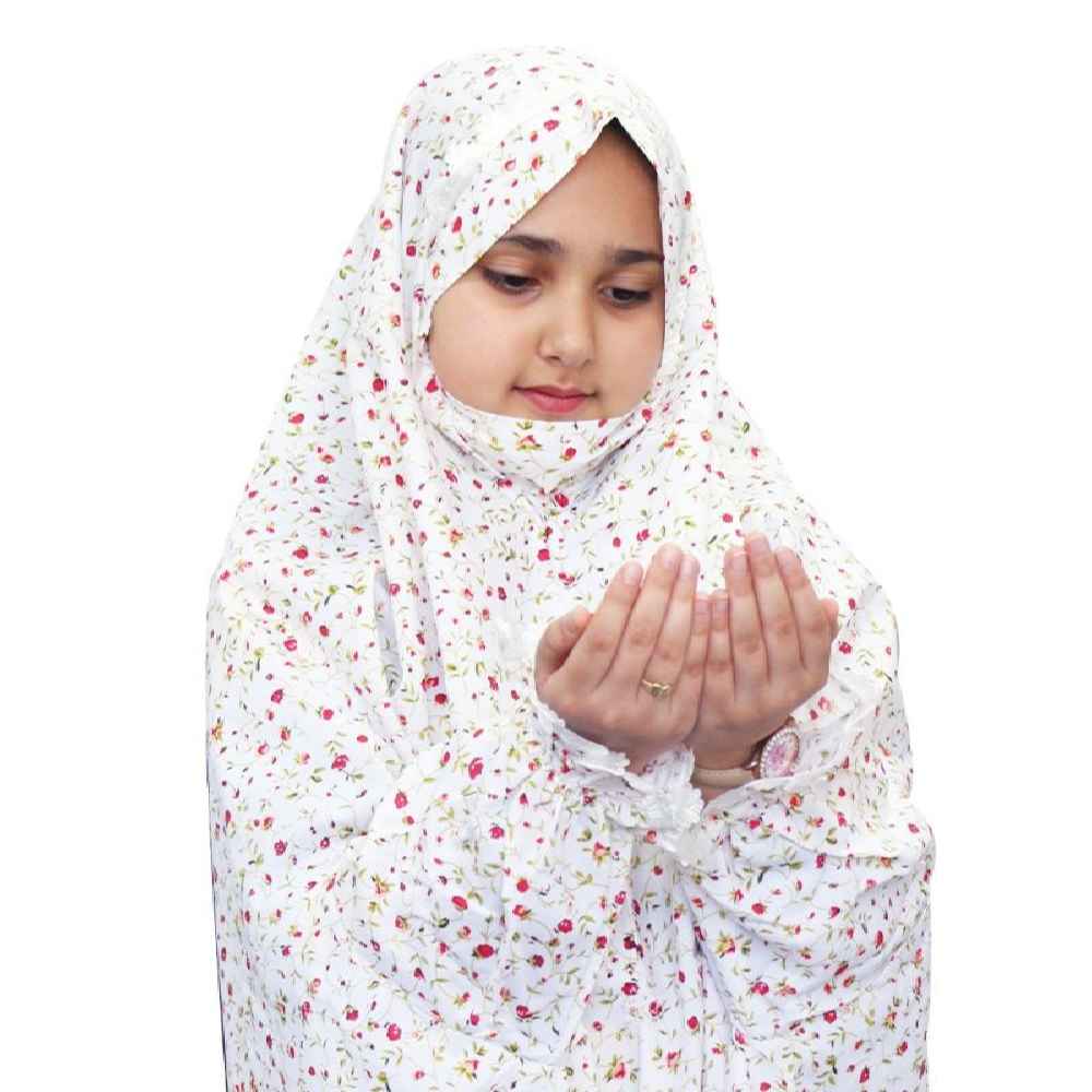 Price and Buy Girls’ Taklif Ceremony Chador Set with Sleeves Model Floral - Image 3