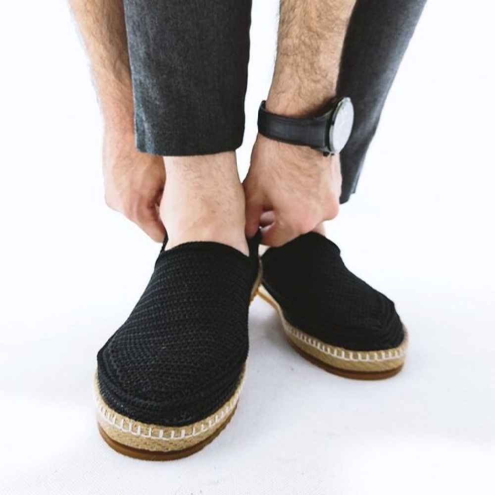 Price and Buy Giveh Shoes – Persian Handcrafted Breathable Footwear Black Model - Image 3