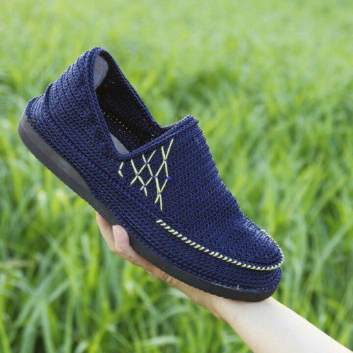 Price and Buy Giveh Shoes – Persian Handcrafted Breathable Footwear Navy Blue Model - Image 3