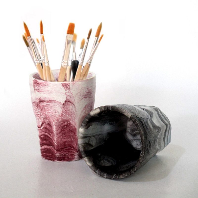 Price and Buy Glass-Inspired – Sleek Stone Pen Organizer with a Glossy Finish - Image 3