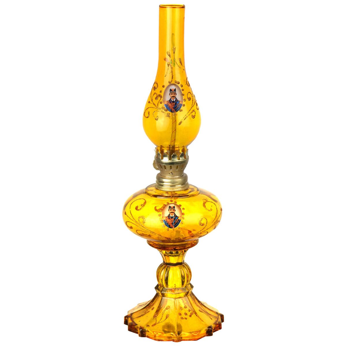 Price and Buy Glass Kerosene Oil Lamp in Red with Persian Shah Abbasi Design - Image 5