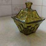 Price and Buy Glass Sugar Bowl with Lid Olive Color