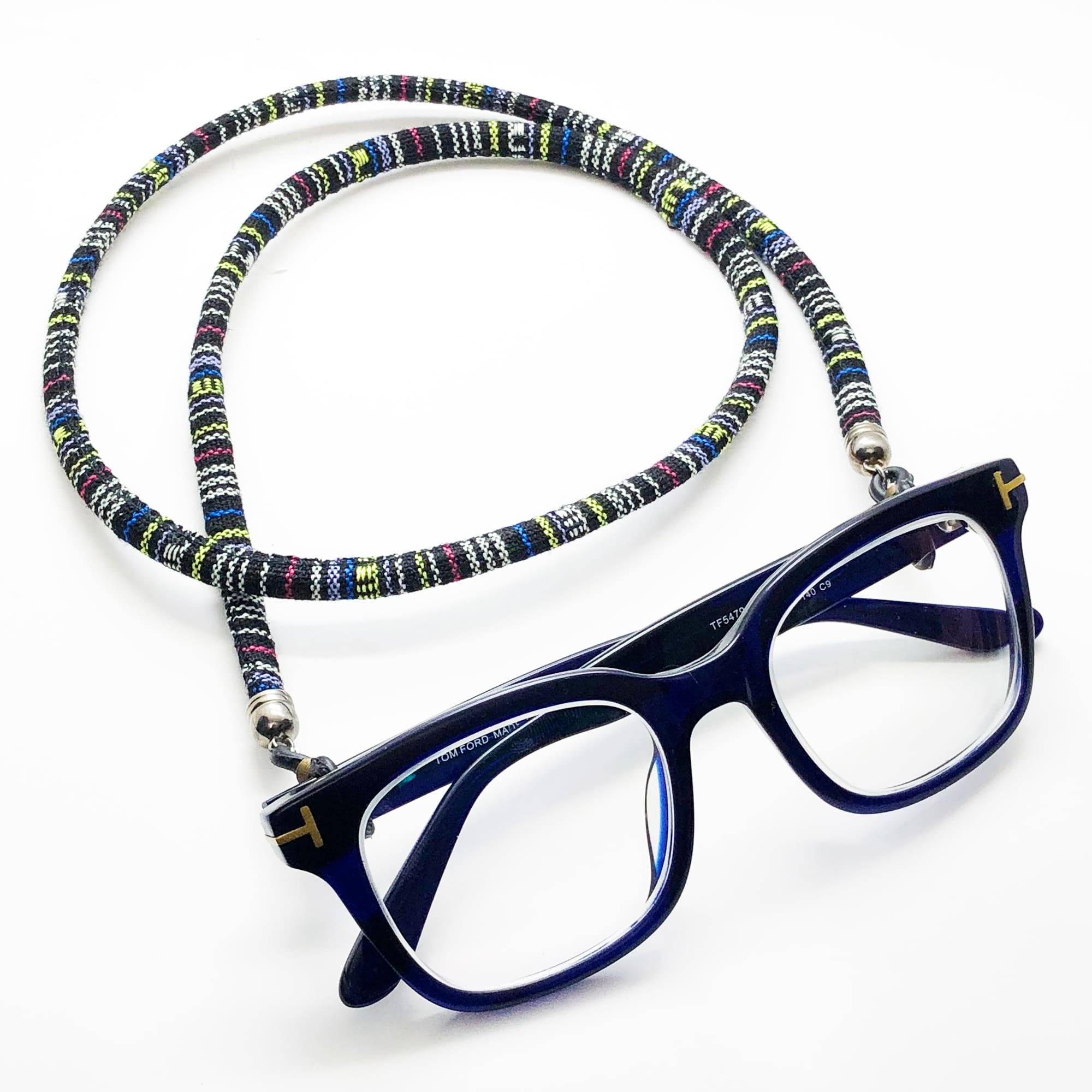 Price and Buy Glasses Strap – Black Striped Design - Image 4