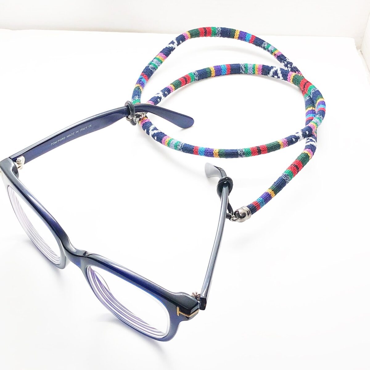 Price and Buy Glasses Strap – Blue Striped Traditional Design - Image 3