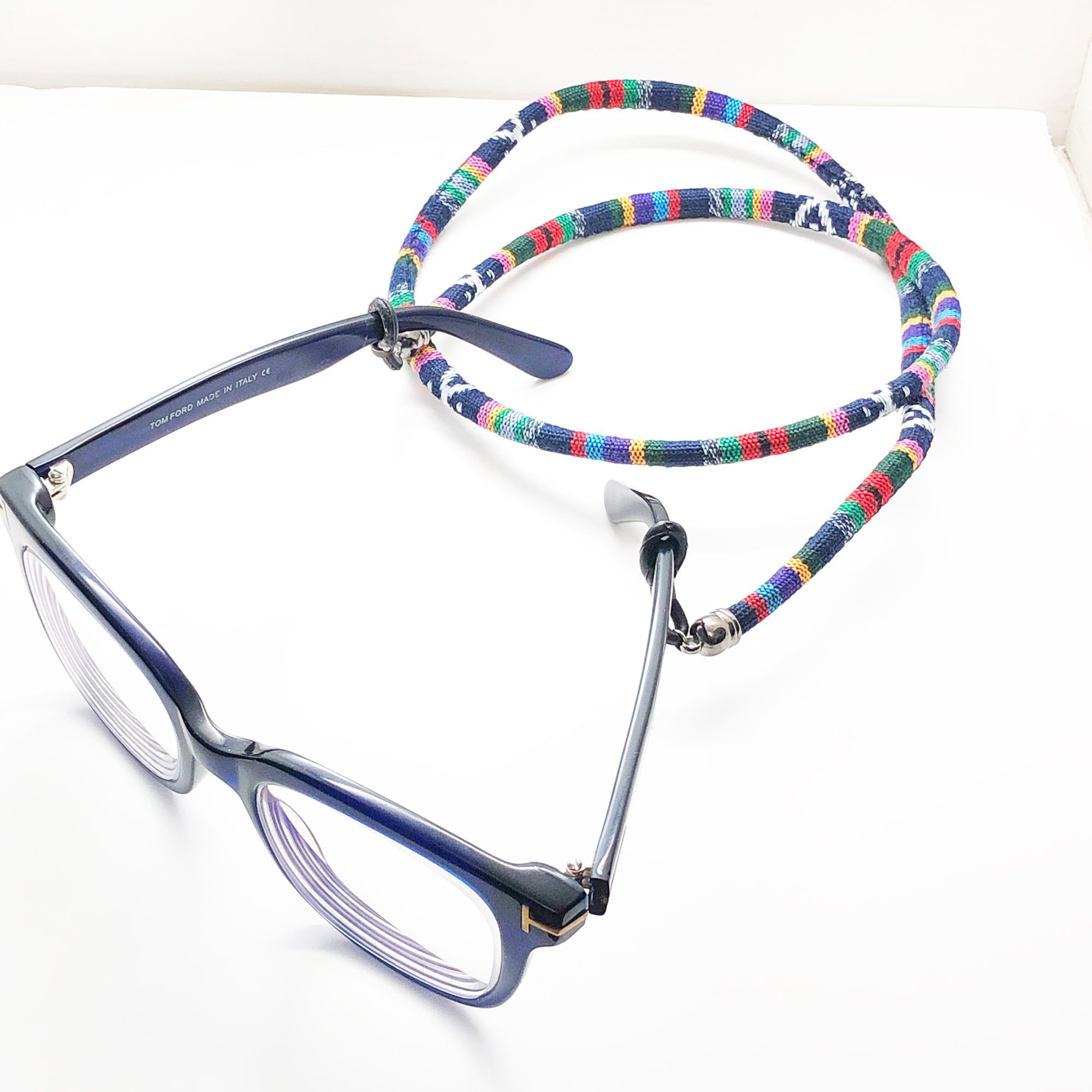 Price and Buy Glasses Strap – Blue Striped Traditional Design - Image 3